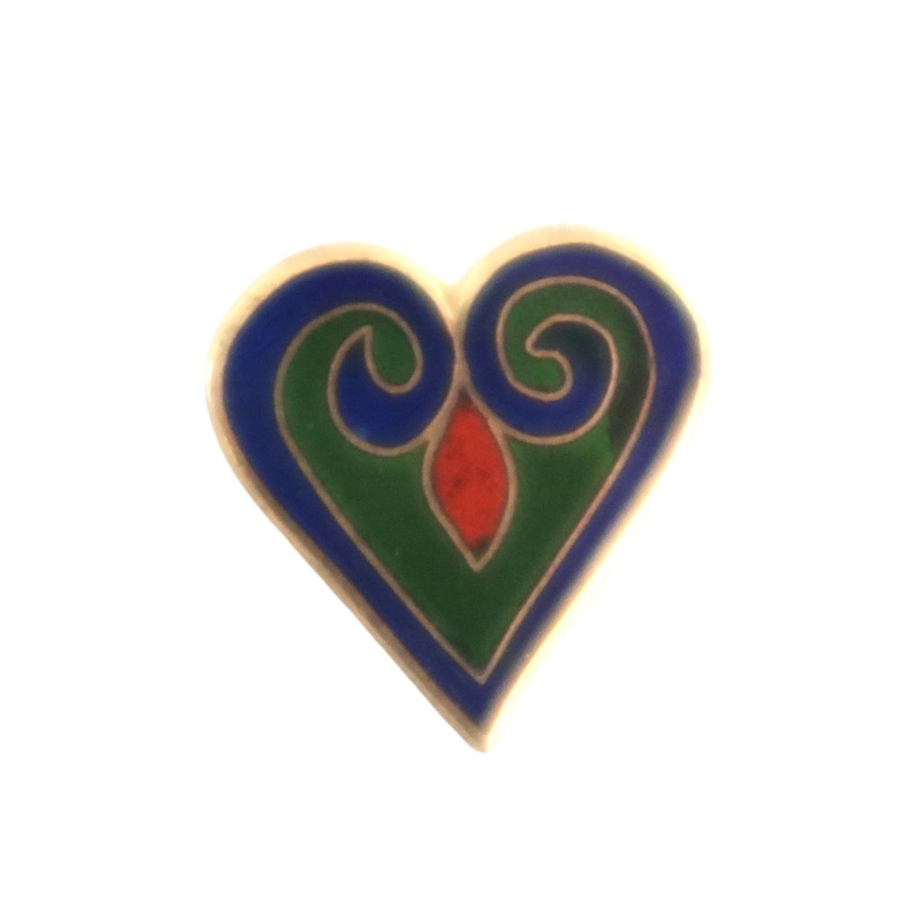 Vtg 1985 Mma Enamel Heart Small Brooch Pin Metropolitan Museum Of Art